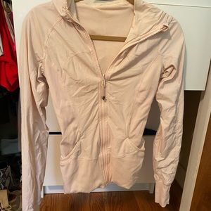 Light pink lulu running jacket
